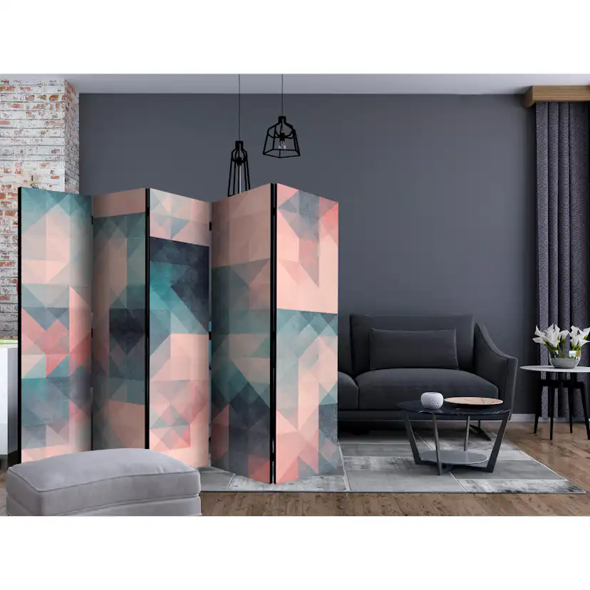 Rumsavdelare Arkiio Pixels Green and Pink II 225x172 cm