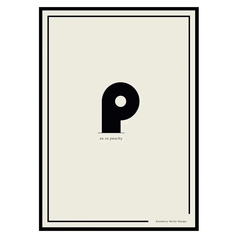 Poster Gallerix P As In Peachy