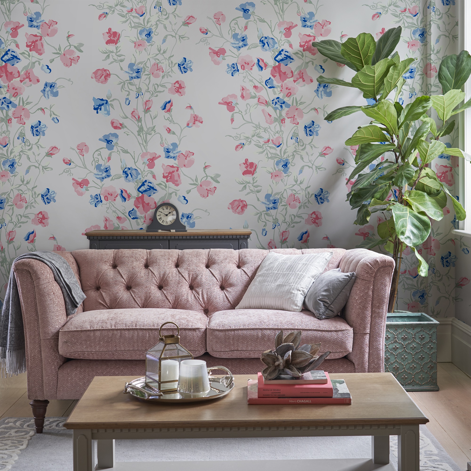 Tapet Laura Ashley Charlotte Rosa