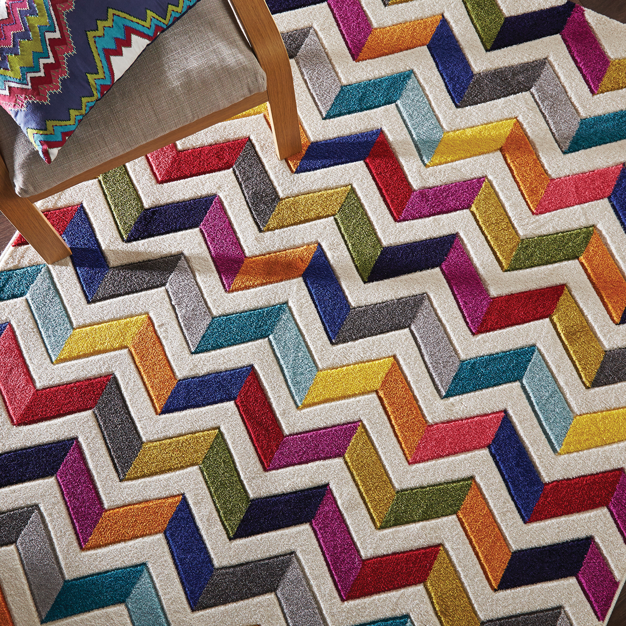 Friezematta Flair Rugs Bolero Flerfärgad