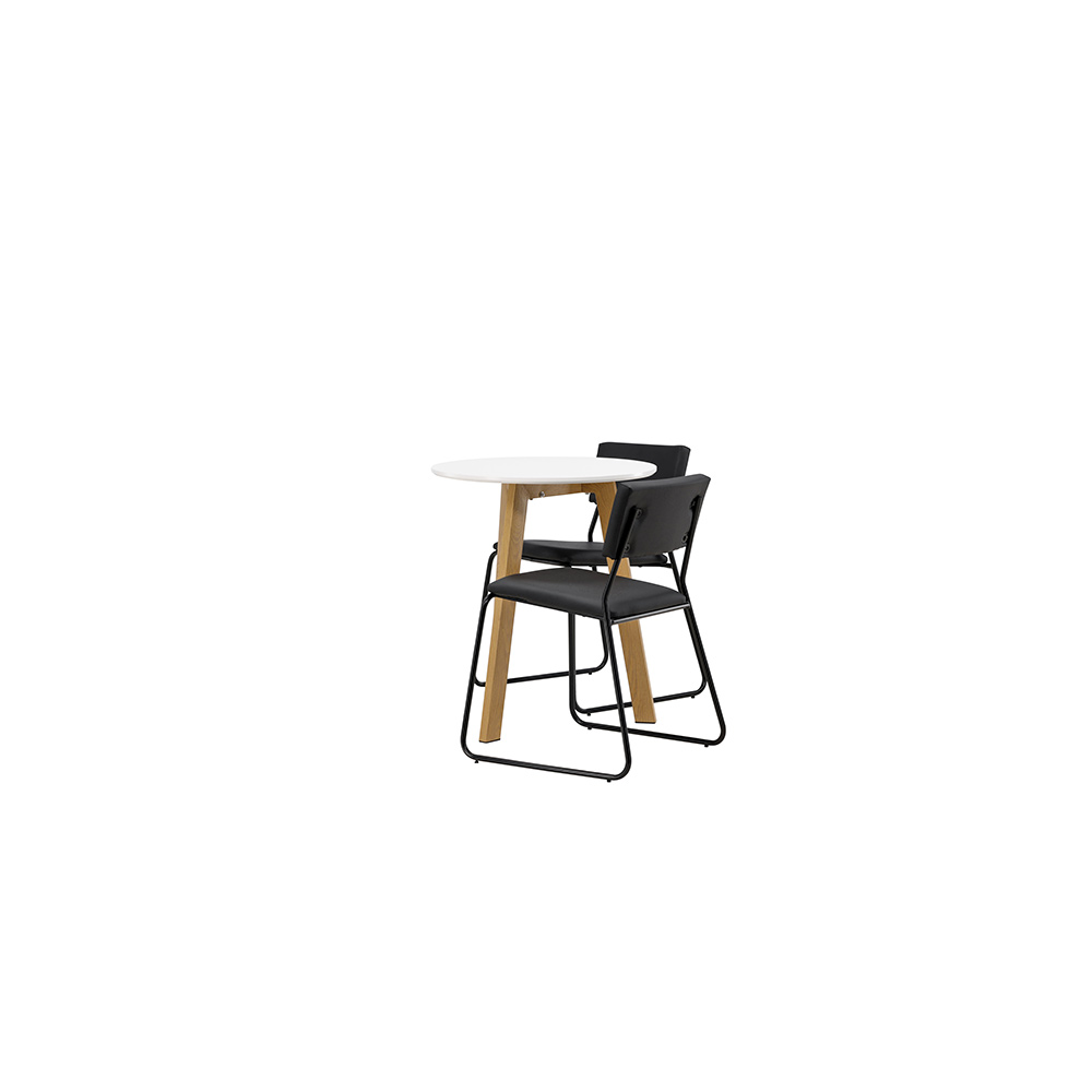 Matgrupp Venture Home Leonora Ø65 cm med 2 st Kenth stolar
