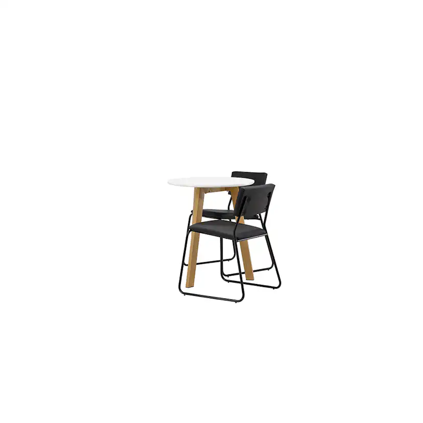 Matgrupp Venture Home Leonora Ø65 cm med 2 st Kenth stolar