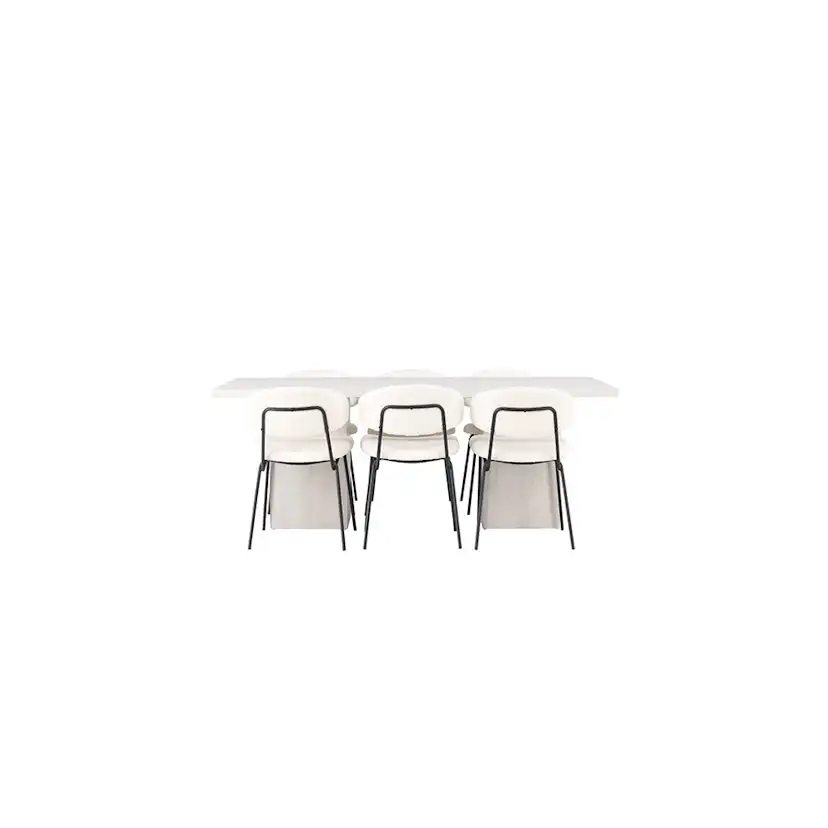 Matgrupp Venture Home Olga med 6 st Chico stolar