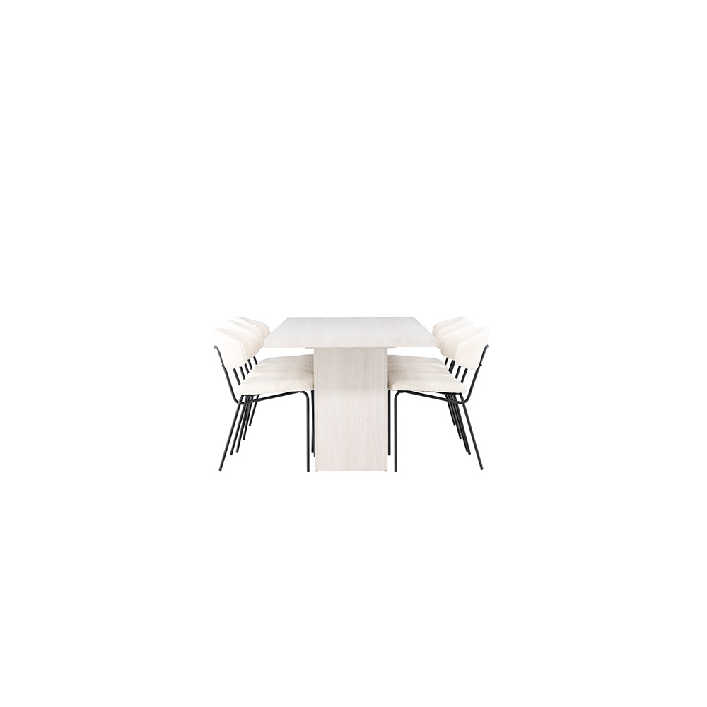 Matgrupp Venture Home Olga med 6 st Chico stolar