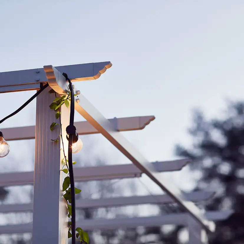 Pergola 3x3 m Vit Vit/Vit