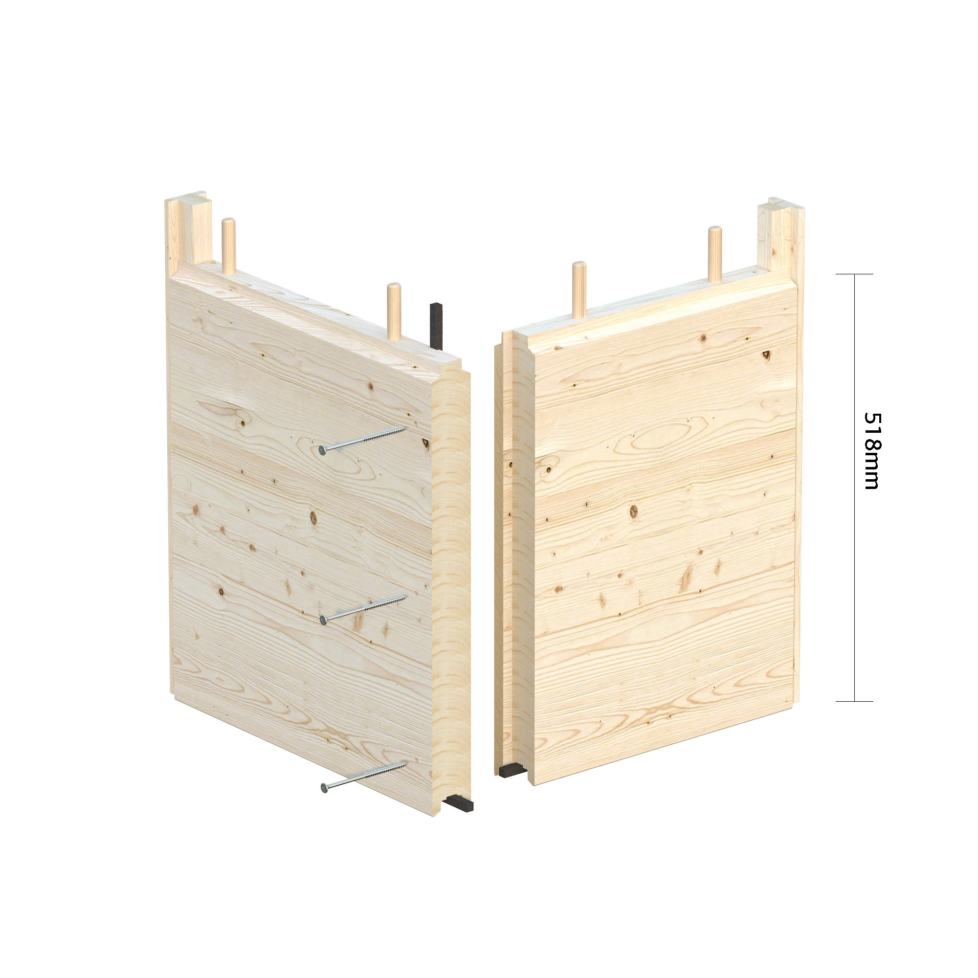 Trädgårdshus Palmako Grace 12,0 m2 (inv. 11,2 m2) med skjutpartier SlidePlus