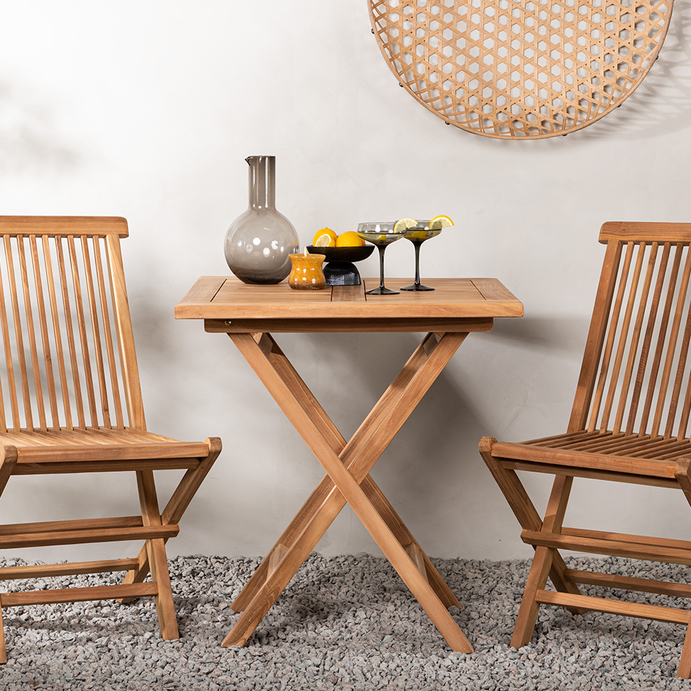 Cafégrupp Venture Home Kenya Klaffbord med 2 Kenya Stolar