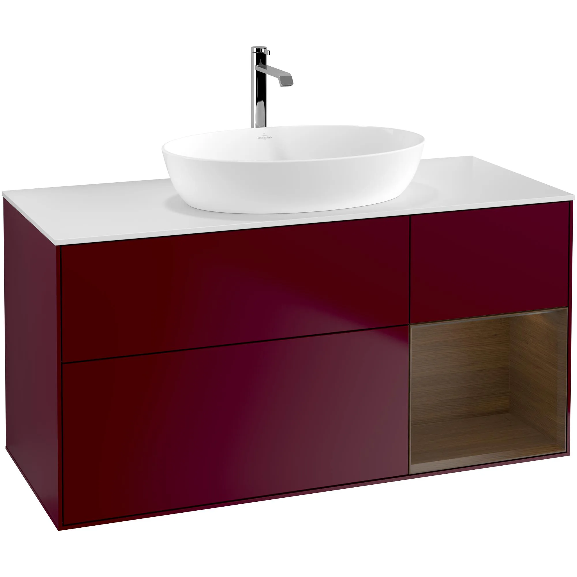 Tvättställsskåp Villeroy & Boch Finion med 3 Lådor Hylla och Bänkskiva för Fristående Tvättställ från Artis & Collaro
