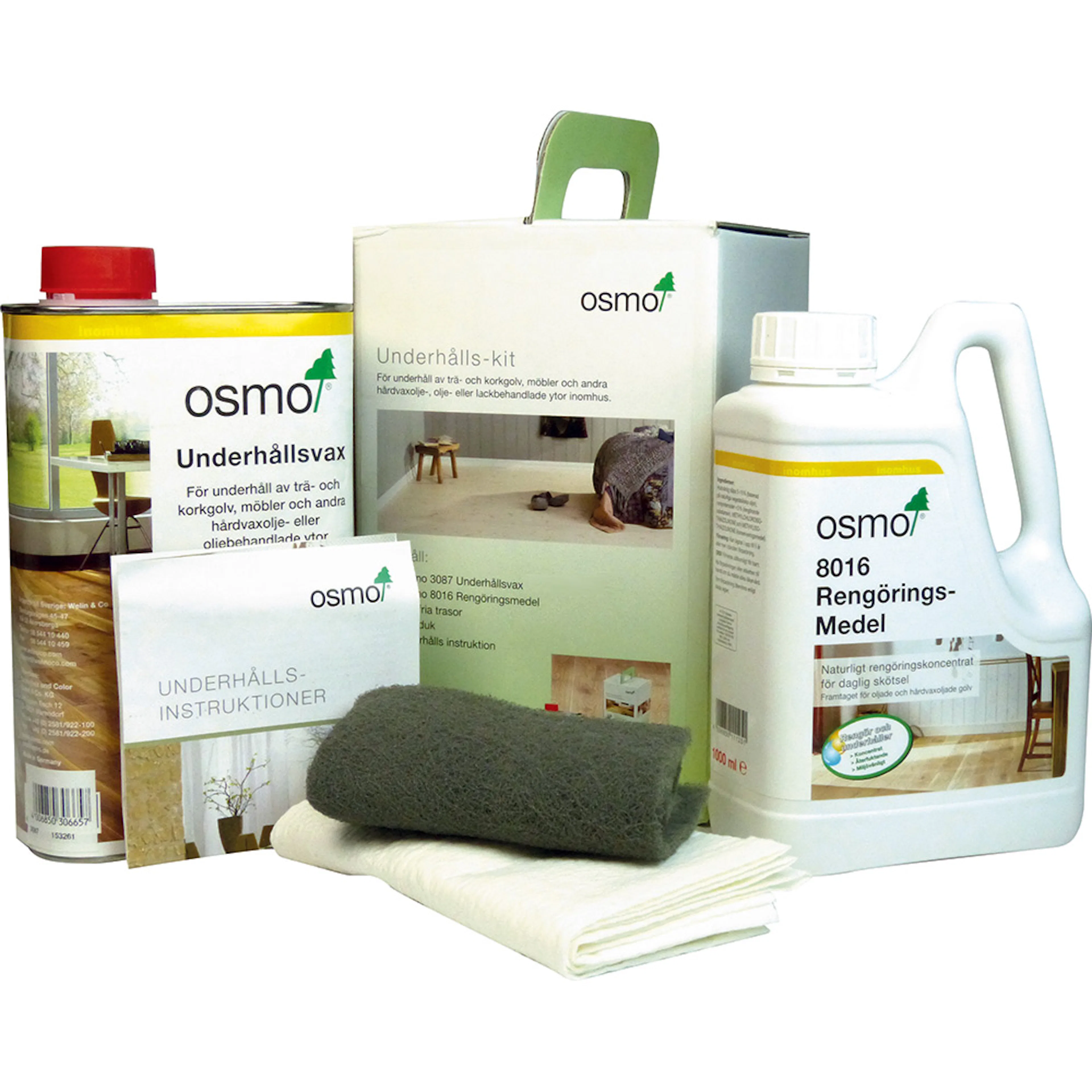 Underhållskit Osmo Natur - Komplett Set för Hårdvaxoljade Golv