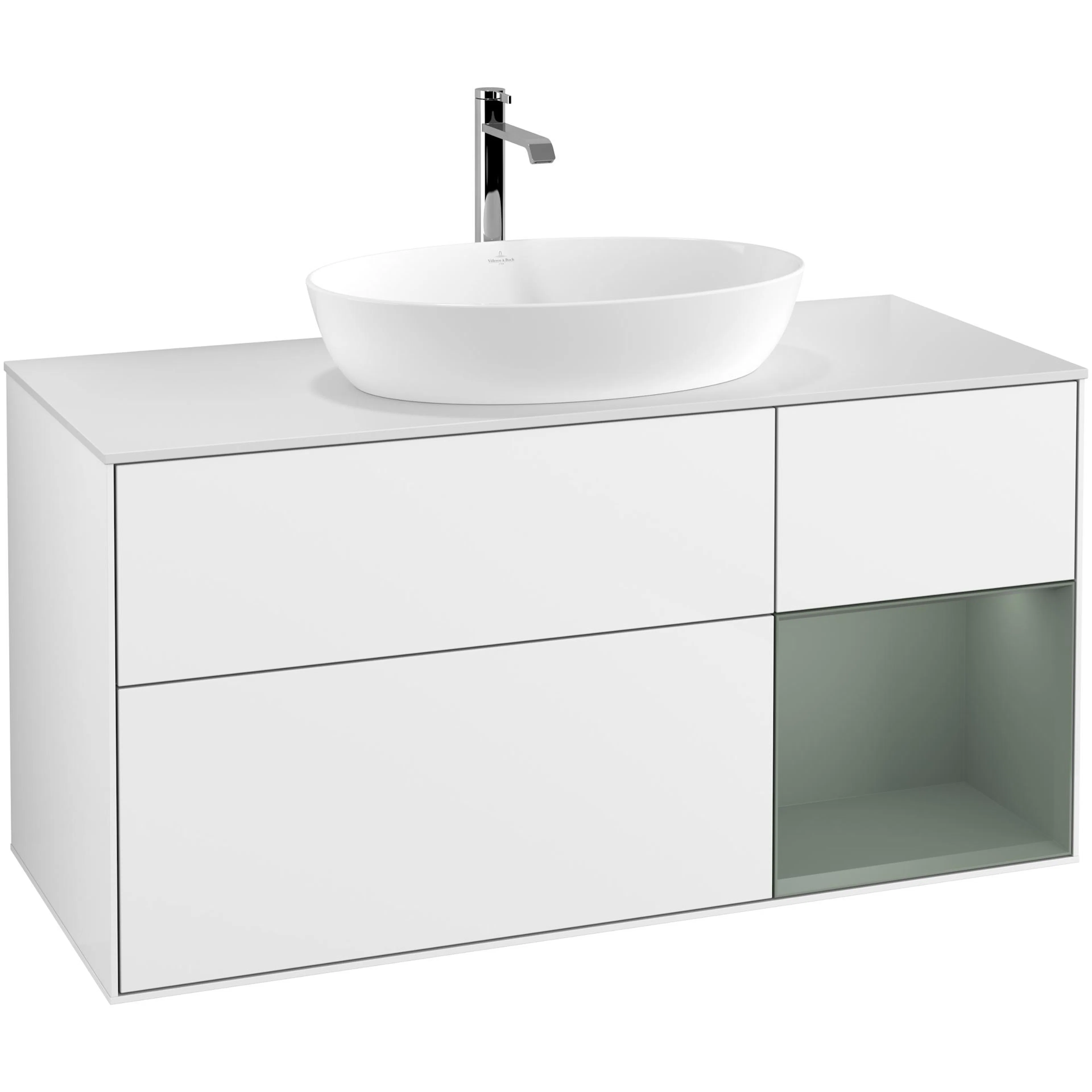 Tvättställsskåp Villeroy & Boch Finion med 3 Lådor Hylla och Bänkskiva för Fristående Tvättställ från Artis & Collaro