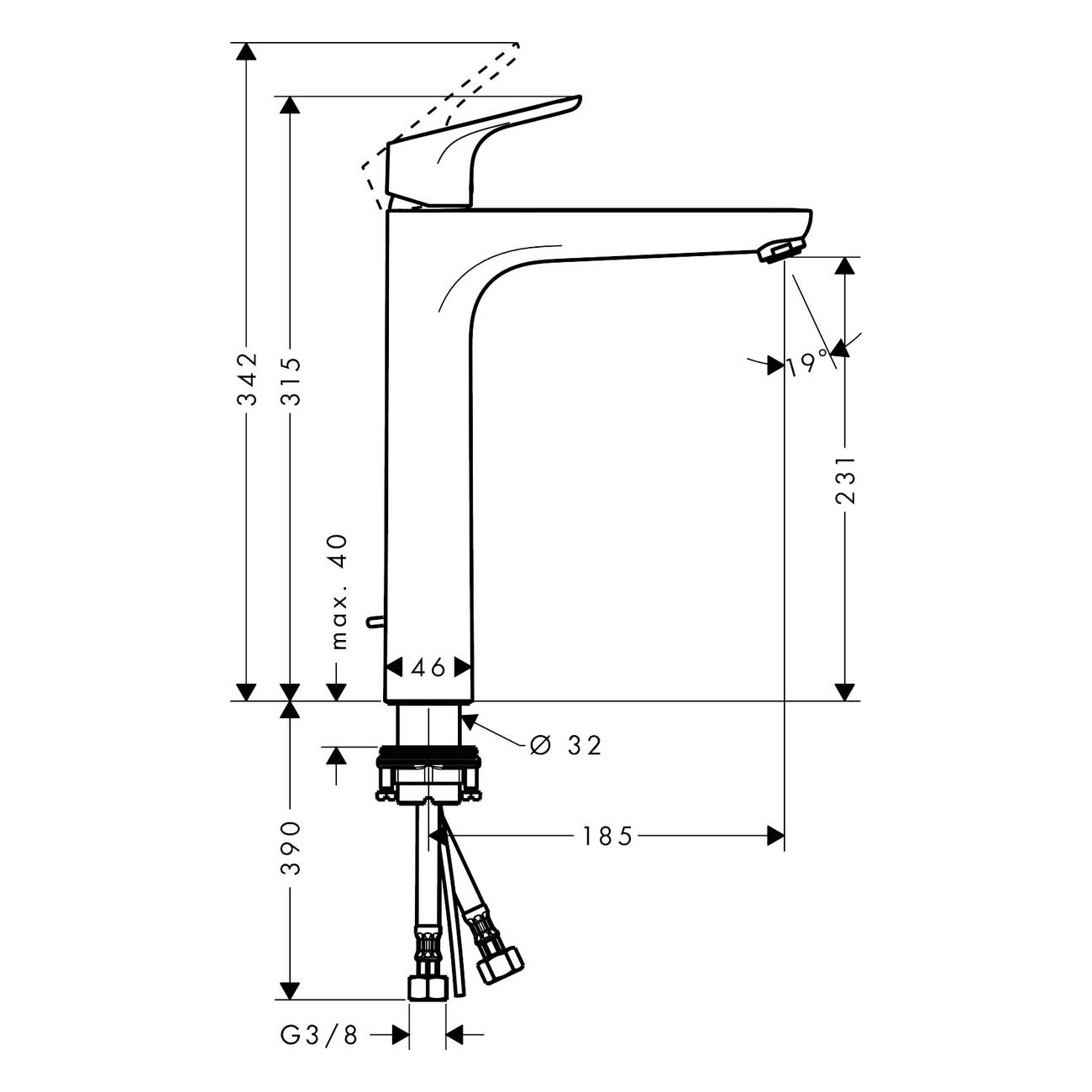 Tvättställsblandare Hansgrohe Focus 230