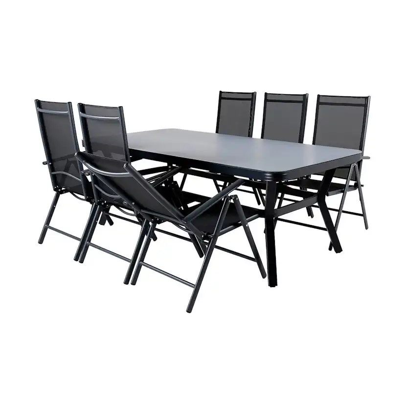 Matgrupp Venture Home Virya Matgrupp Utomhus 200cm med 6 Break Positionsstolar