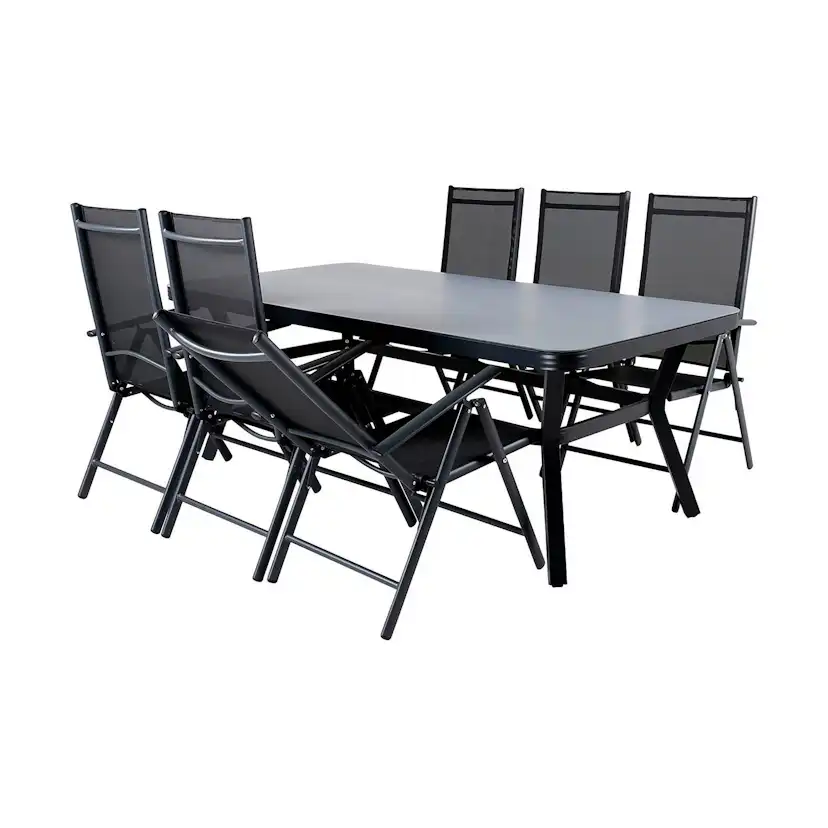 Matgrupp Venture Home Virya Matgrupp Utomhus 200cm med 6 Break Positionsstolar