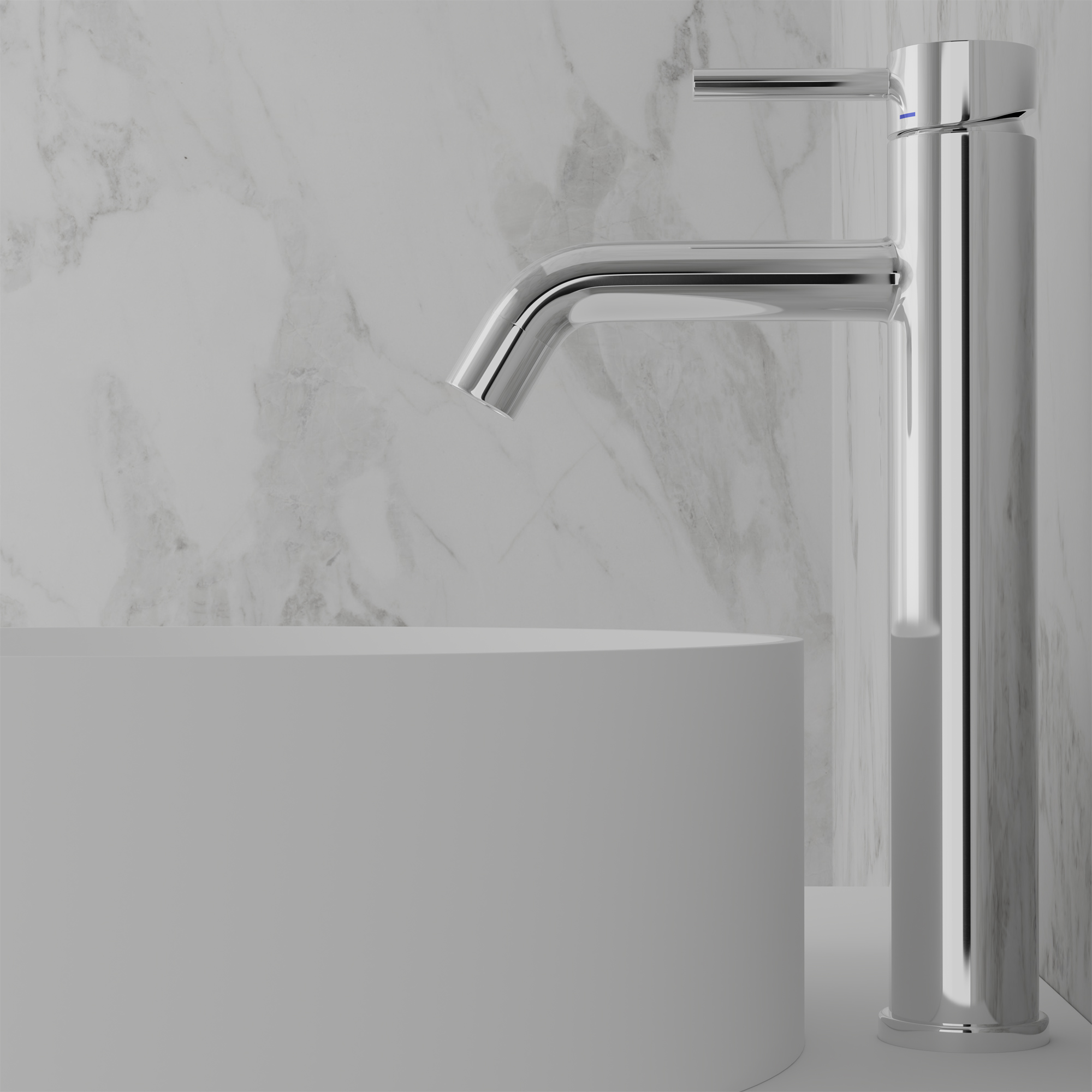 Tvättställsblandare Scandtap Steel Wave High