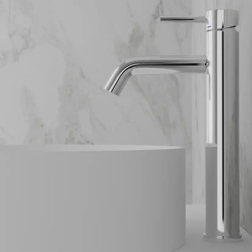 Tvättställsblandare Scandtap Steel Wave High