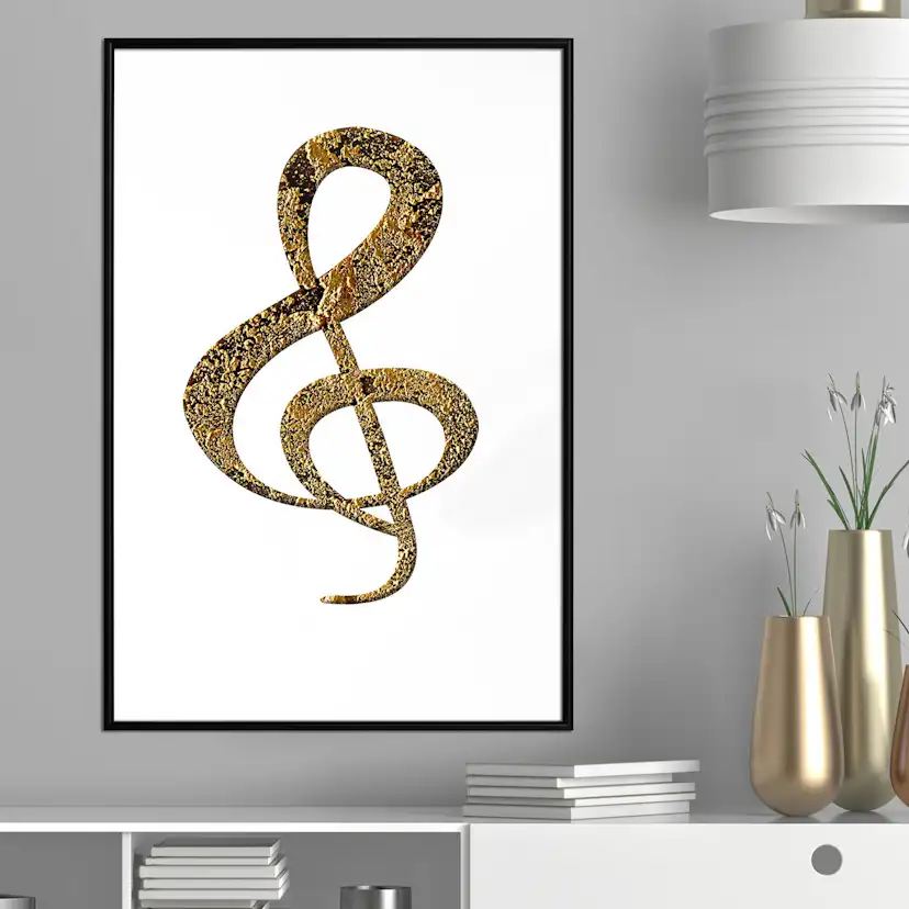 Poster Artgeist Affisch Treble Clef