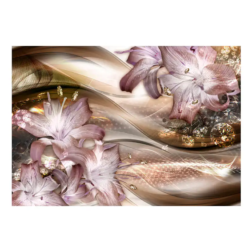 Fototapet Arkiio Lilies On The Wave Brown