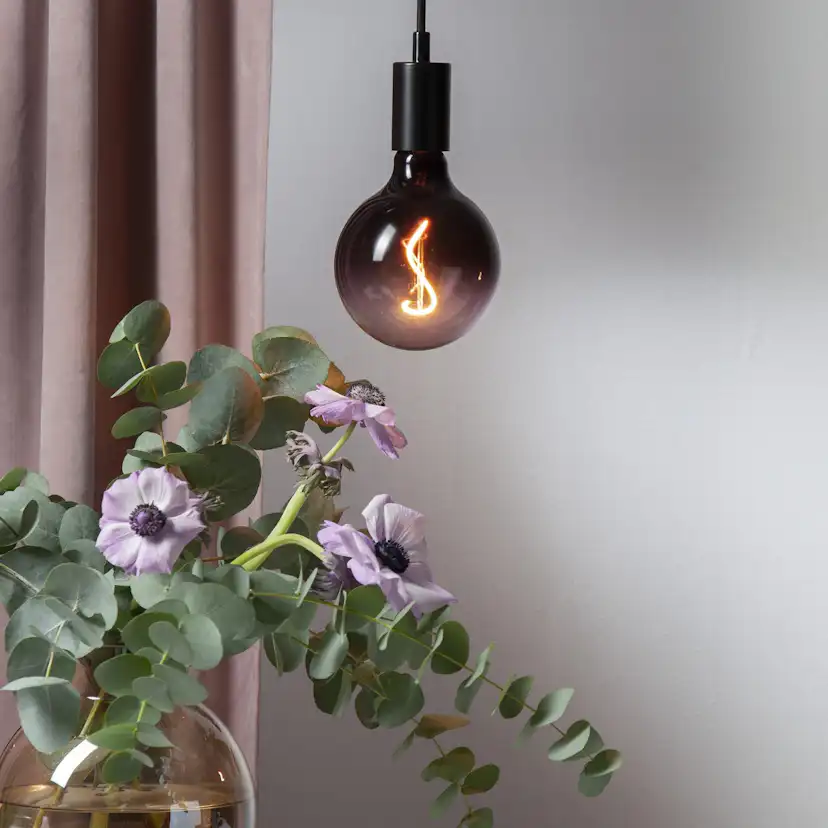 LED-lampa Star Trading E27 G125 Svart/Rosa