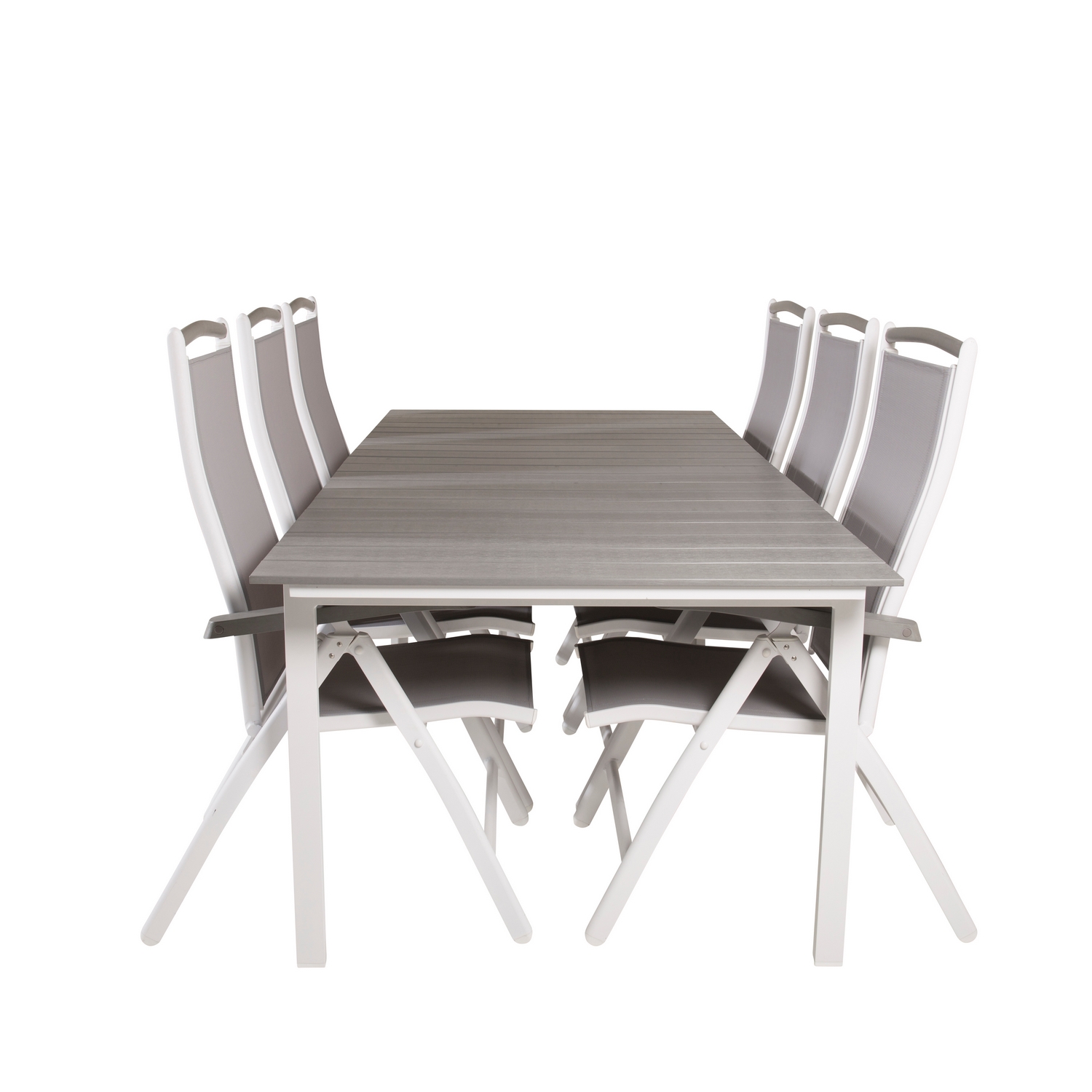 Levels Dining Table 224/324*100 - White Alu / Grey Aintwood Grå