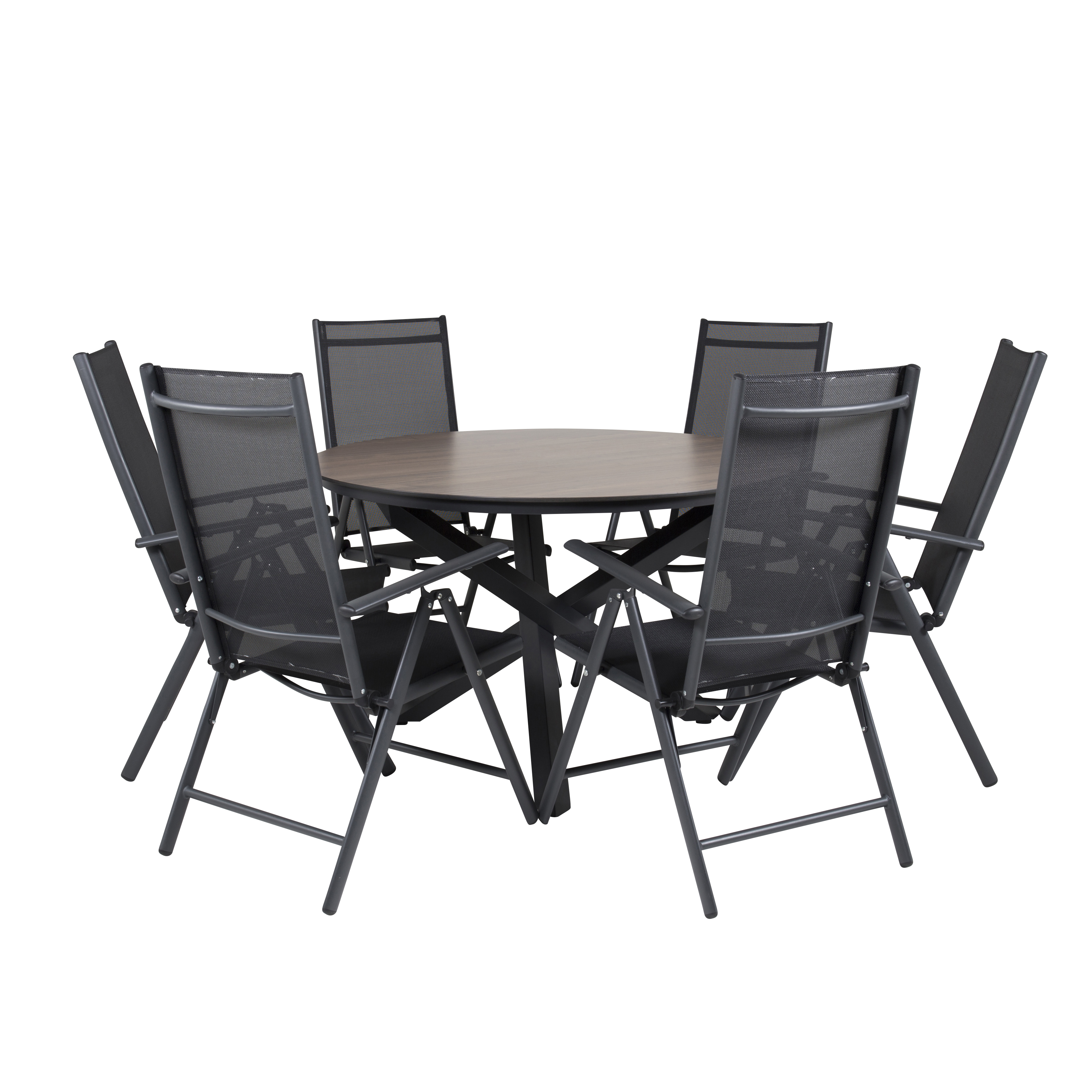 Matgrupp Venture Home Lea Ø 120 med 6 Bront Stolar
