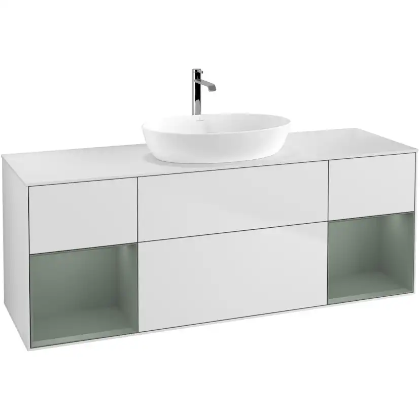 Tvättställsskåp Villeroy & Boch Finion med Två Hyllor och Bänkskiva för Fristående Tvättställ från Artis & Collaro