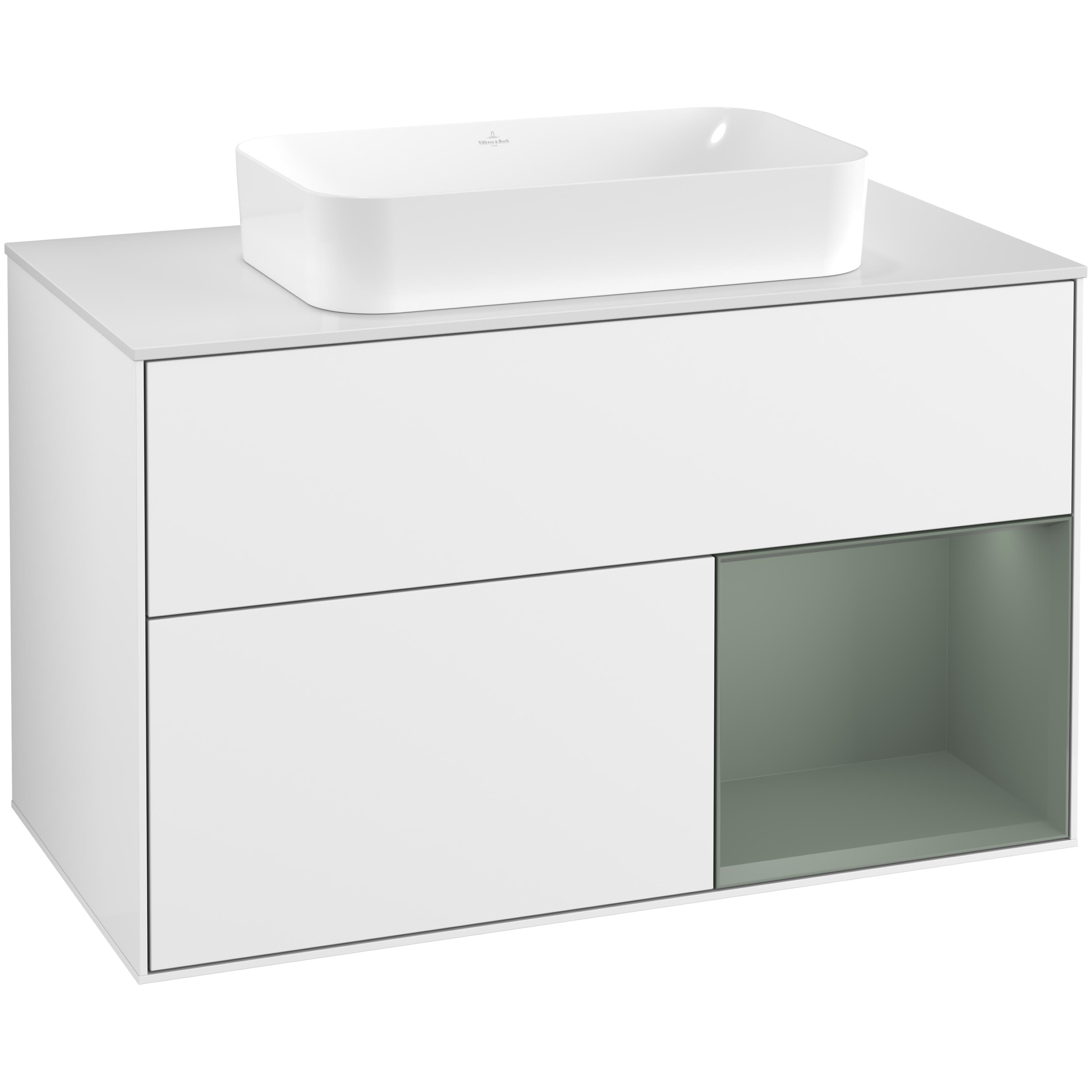 Tvättställsskåp Villeroy & Boch Finion med 2 Lådor Hylla och Bänkskiva för Fristående Tvättställ