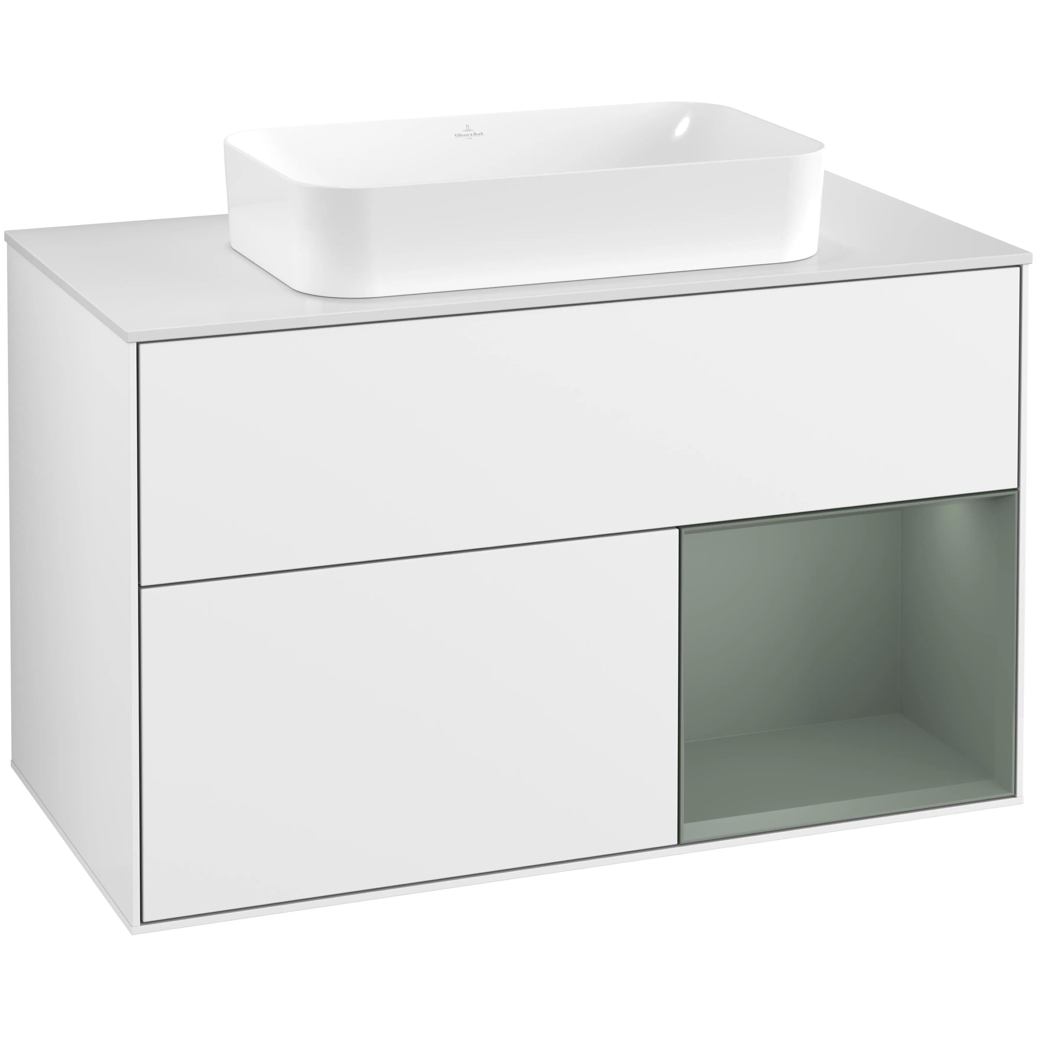 Tvättställsskåp Villeroy & Boch Finion med 2 Lådor Hylla och Bänkskiva för Fristående Tvättställ