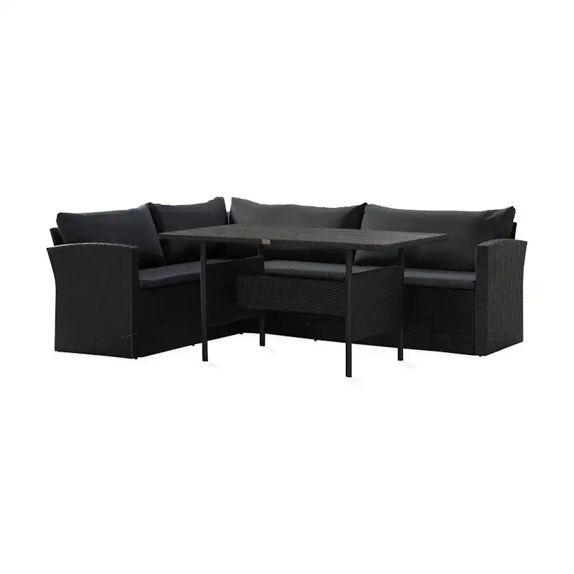 Loungegrupp Comfort Garden James Light Soffgrupp Utomhus 5-sits med Bordsskiva i Aintwood