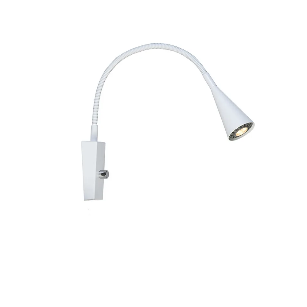 Ledro vägglampa mattvit LED 12V 3W dimbar Mattvit
