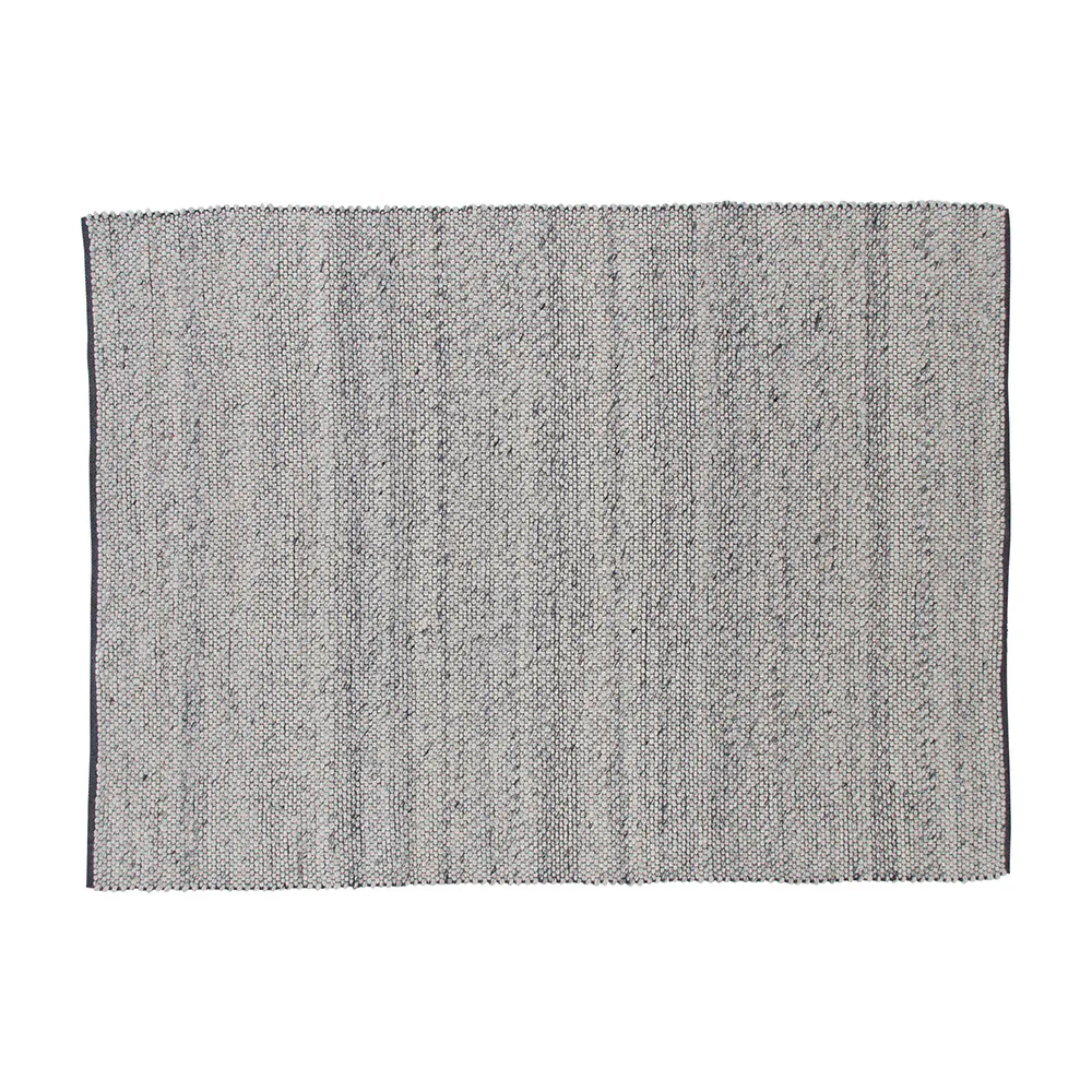 Ganga Wool Carpet 170x240cm Silver Silver, Mått: 243x171 cm