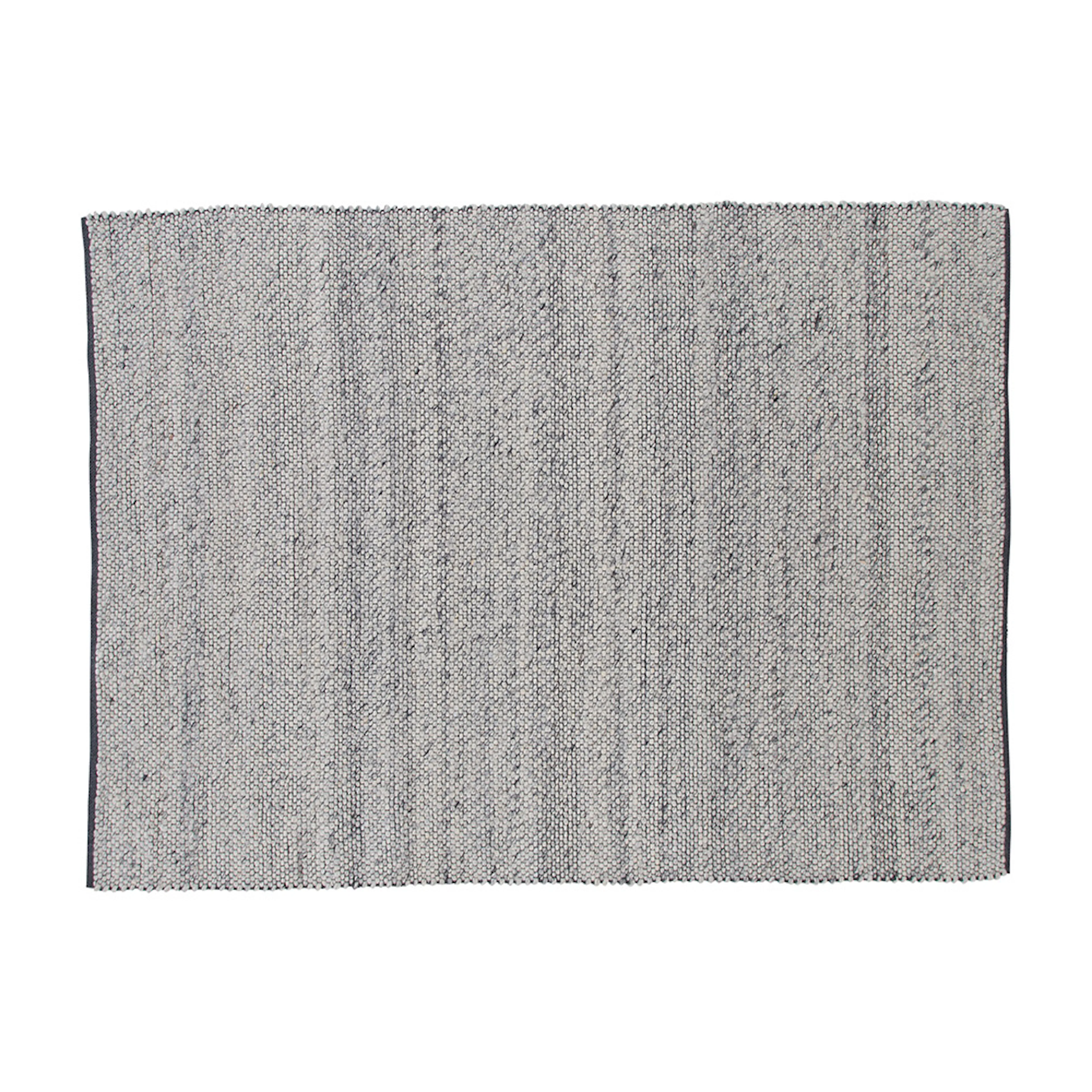 Ganga Wool Carpet 170x240cm Silver Silver, Mått: 243x171 cm