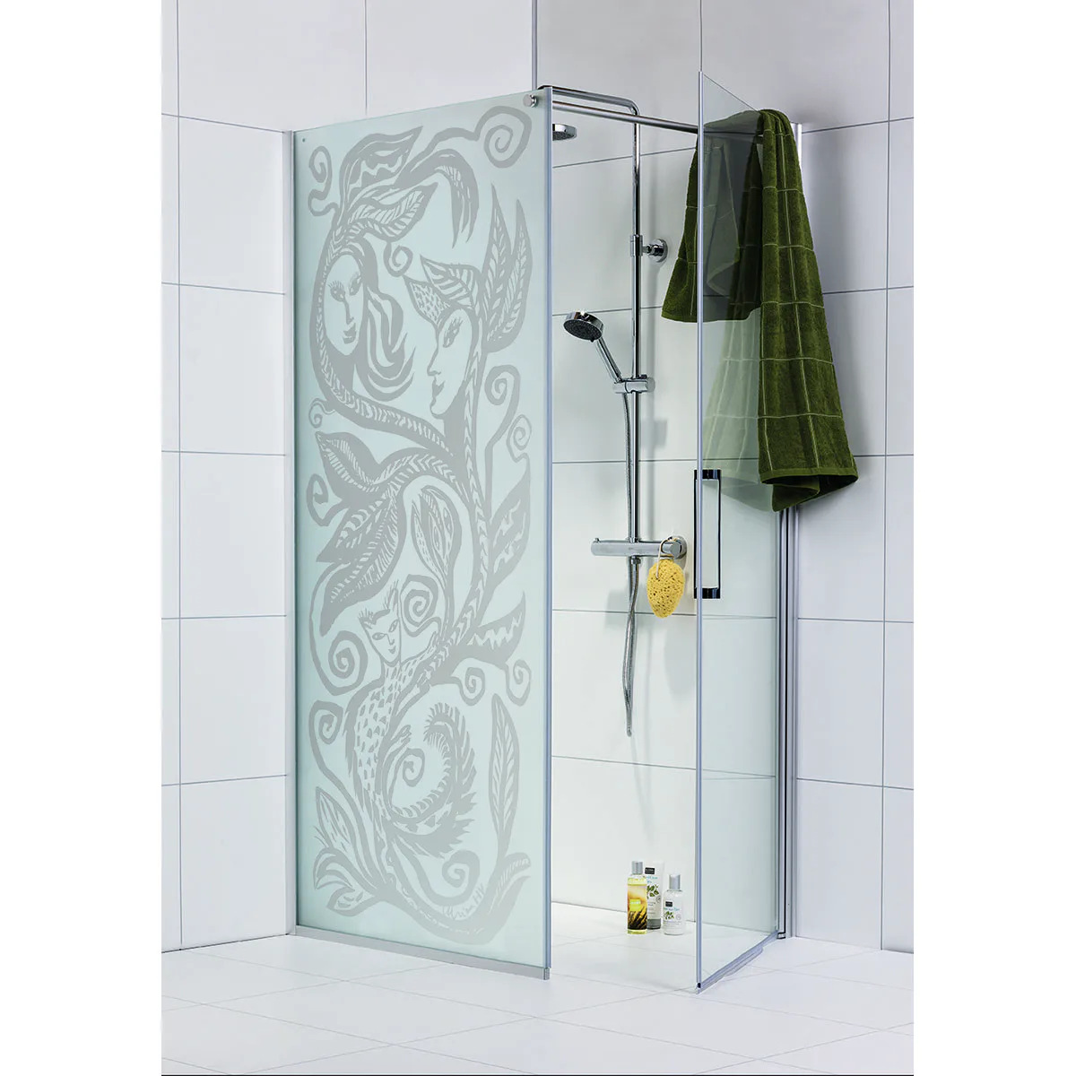 Duschhörna FROST CONCEPT VÄGG 800 HAPPY DÖRR 800 KLAR 825x785x2022 mm