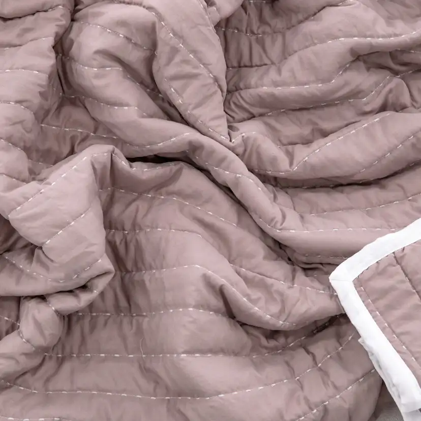 Juni Bedspread Microfiber - Light pink / - 180*260 Ljusrosa, Mått: 260x180 cm