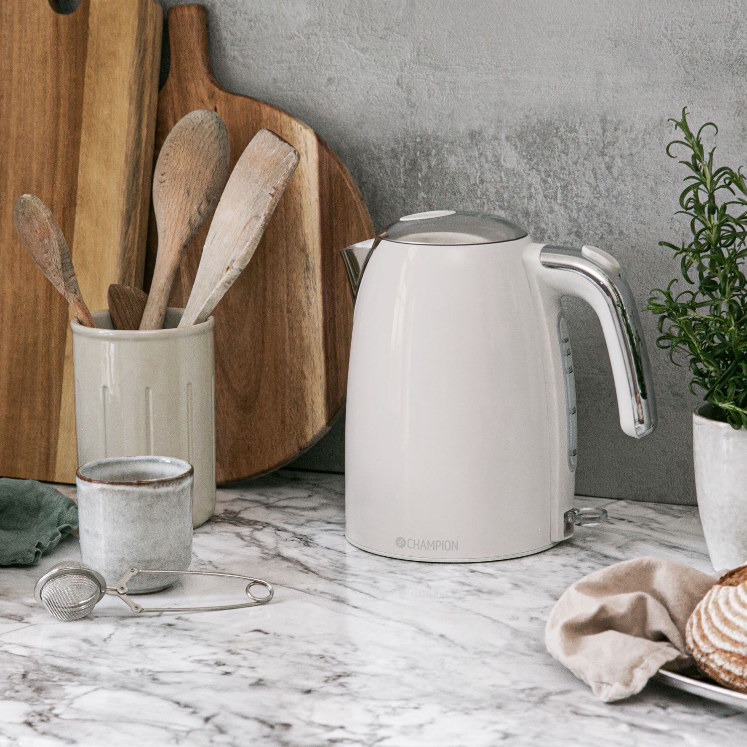 Vattenkokare Champion 1,7L VK610 Creme White Series