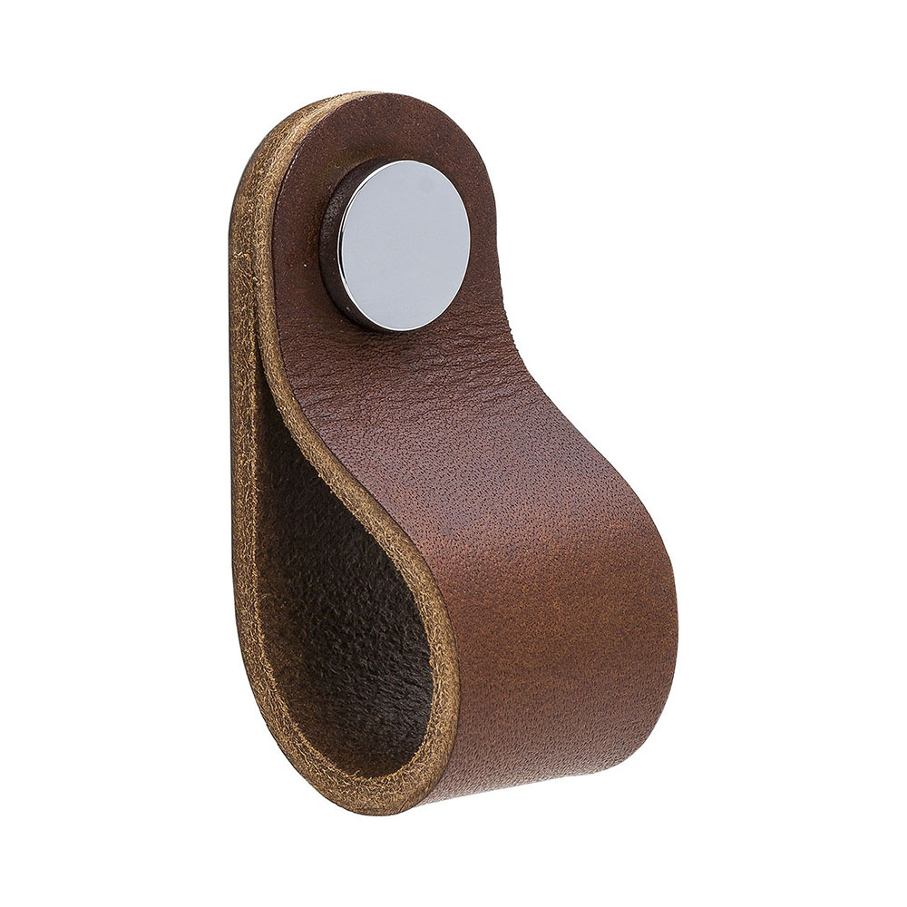 Handtag Beslag Design Loop Round Brun