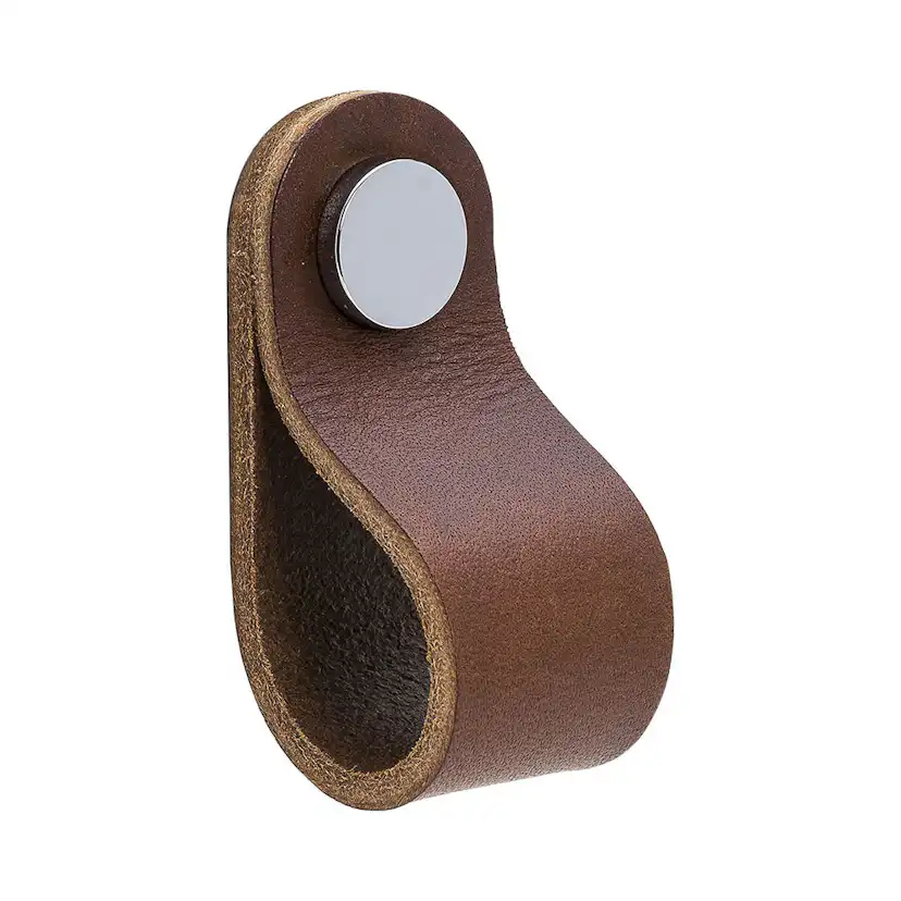 Handtag Beslag Design Loop Round Brun