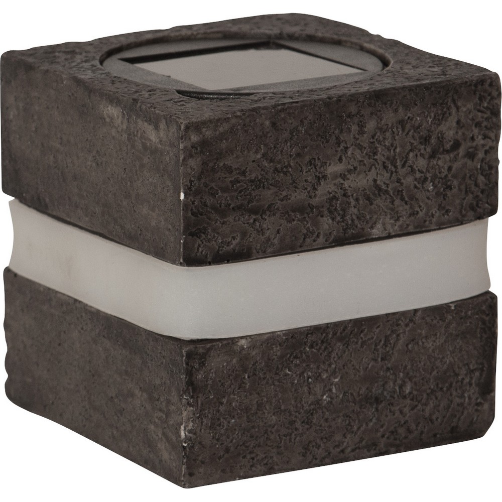 Solcellsdekoration Star Trading Stone Cube 8  cm MrkGr