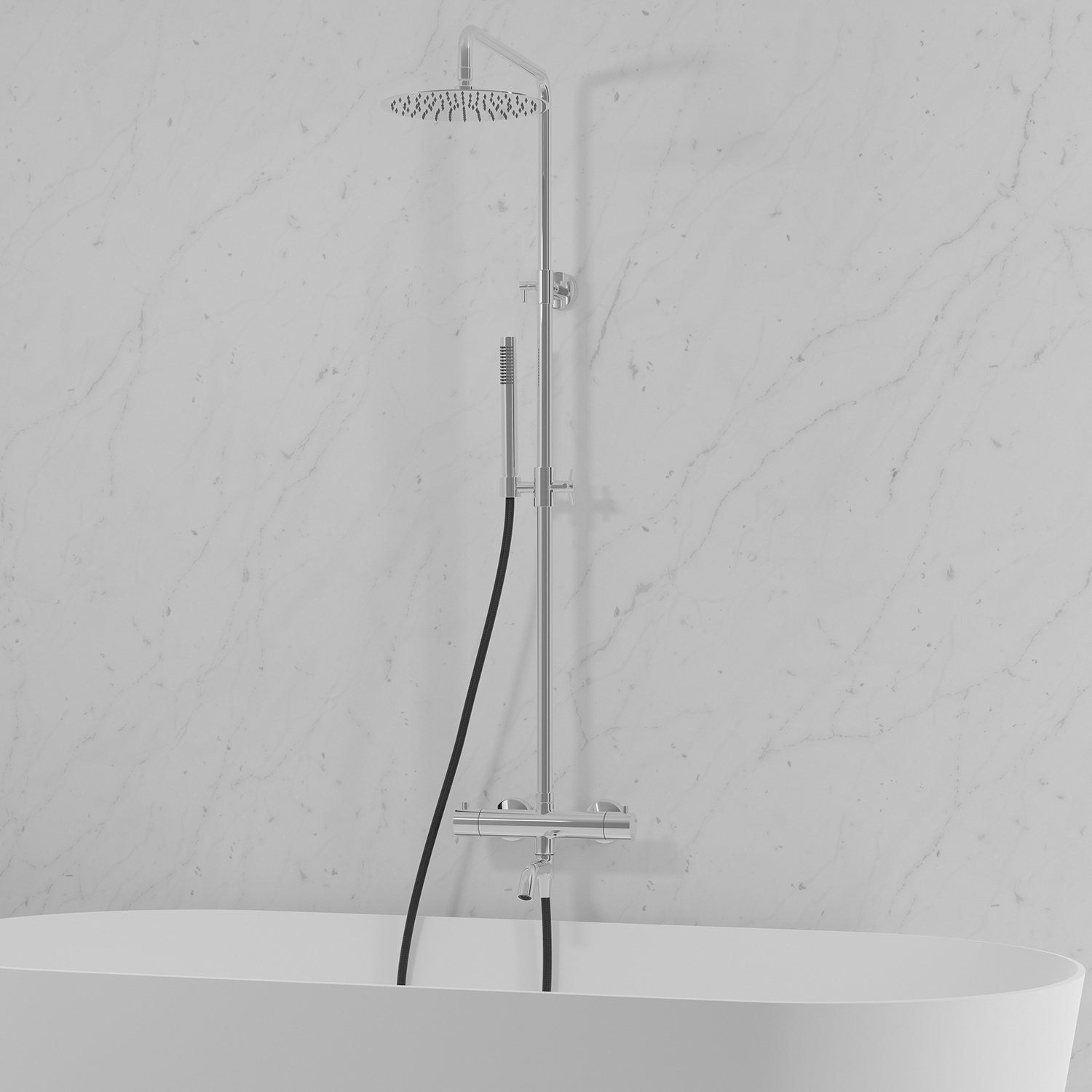 Takduschset Scandtap Steel Pleasure 3
