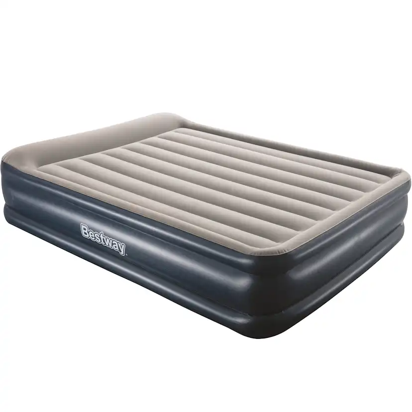 Uppblåsbar Dubbelsäng Bestway Hög Inbyggd Pump Tritech Queen Airbed