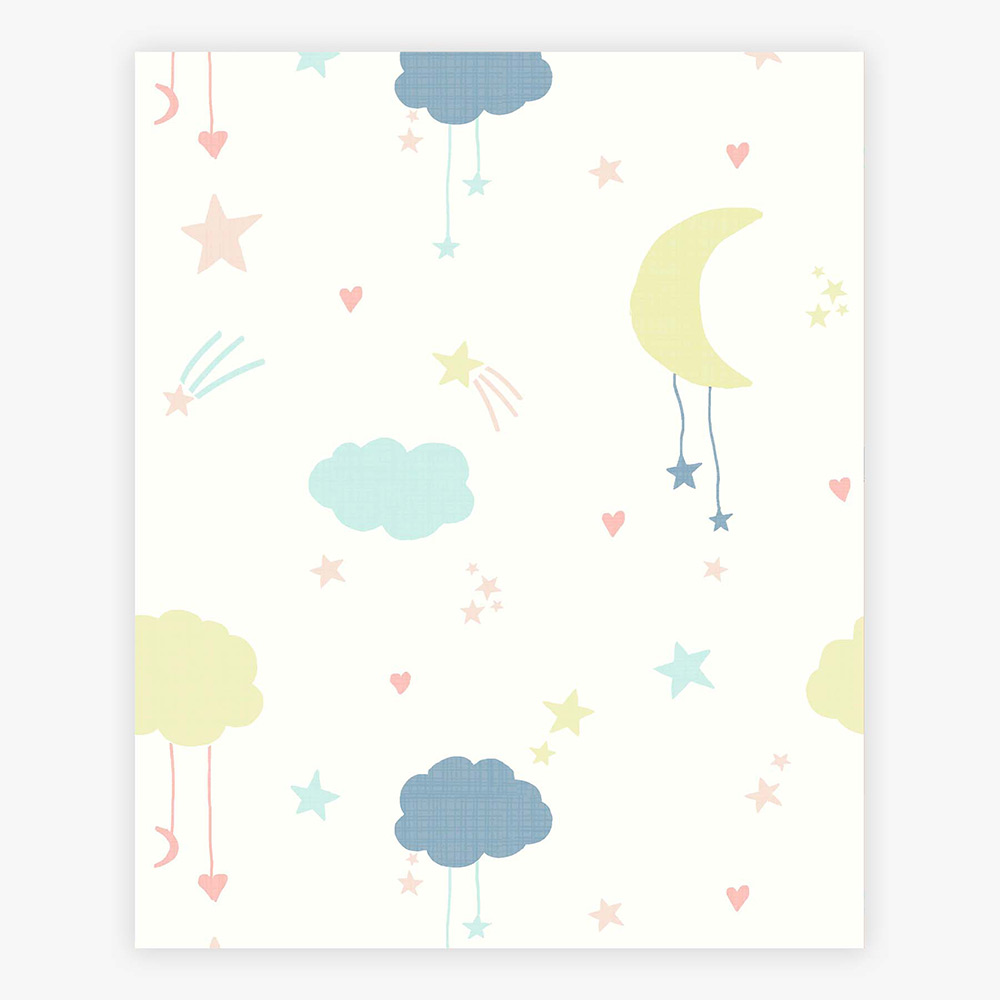 Tapet NEXT Moon & Stars Pastel