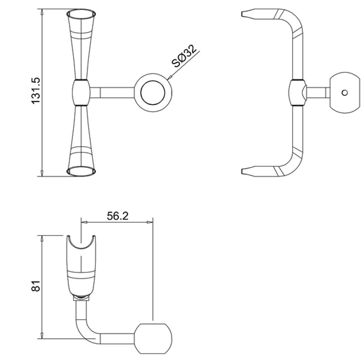 Hållare till Handdusch Burlington V24