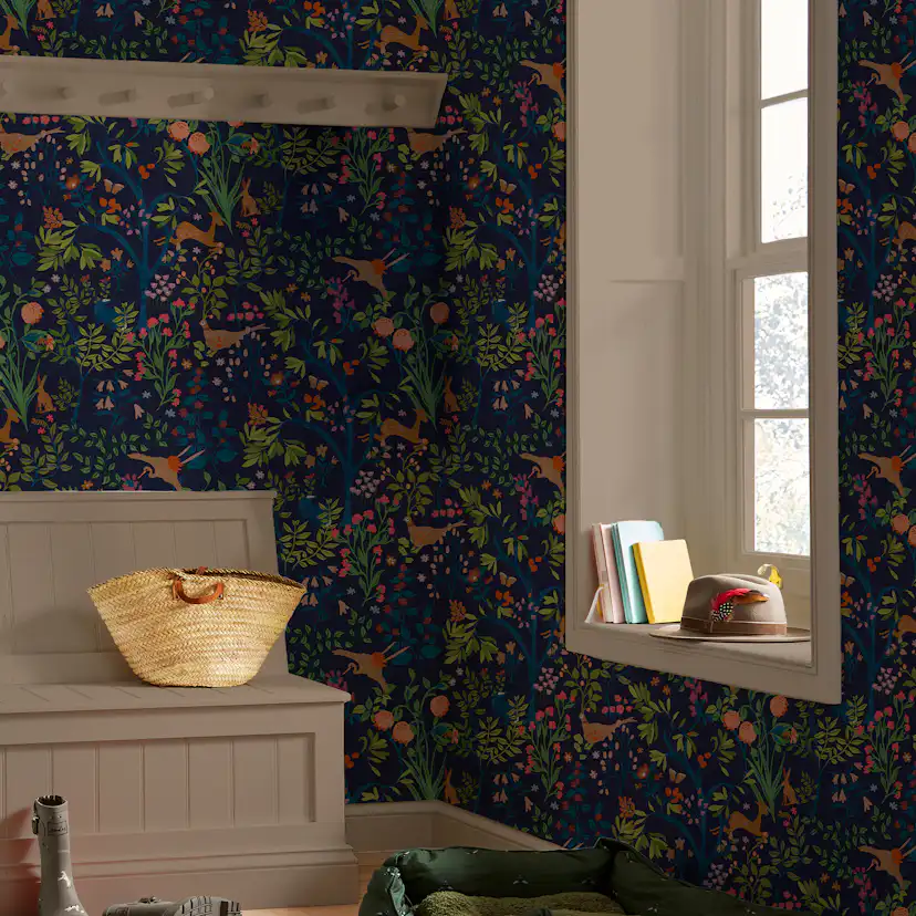 Tapet Joules Enchanted Träland Navy 120872