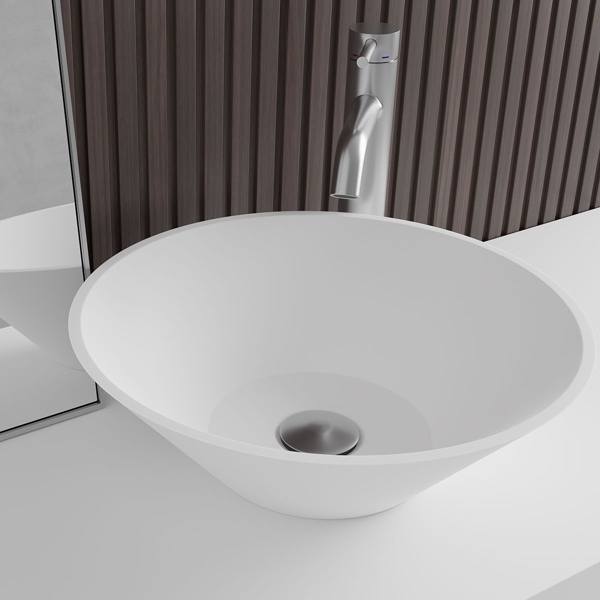 Tvättställsblandare Scandtap Steel Wave High