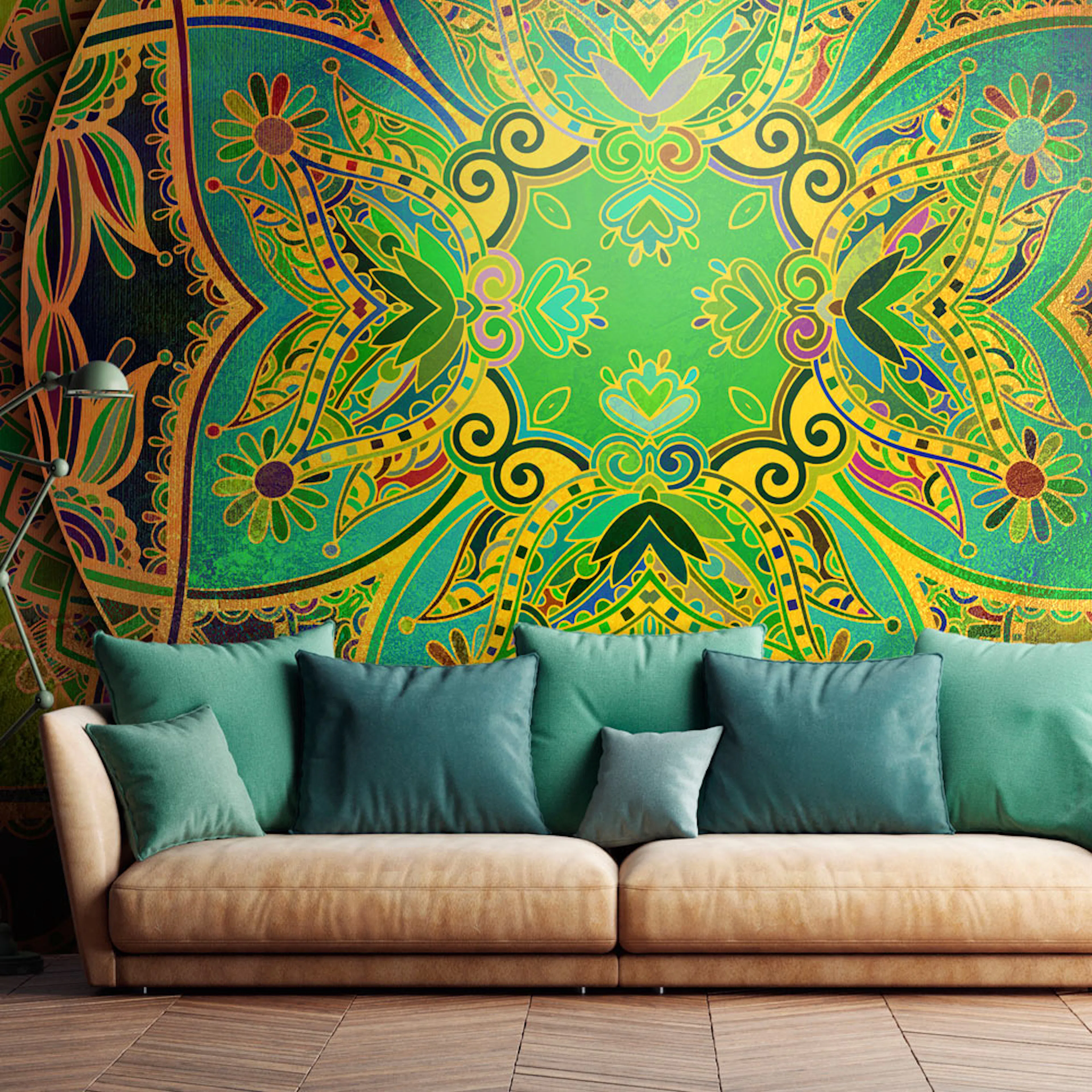Fototapet Arkiio Mandala: Emerald Fantasy