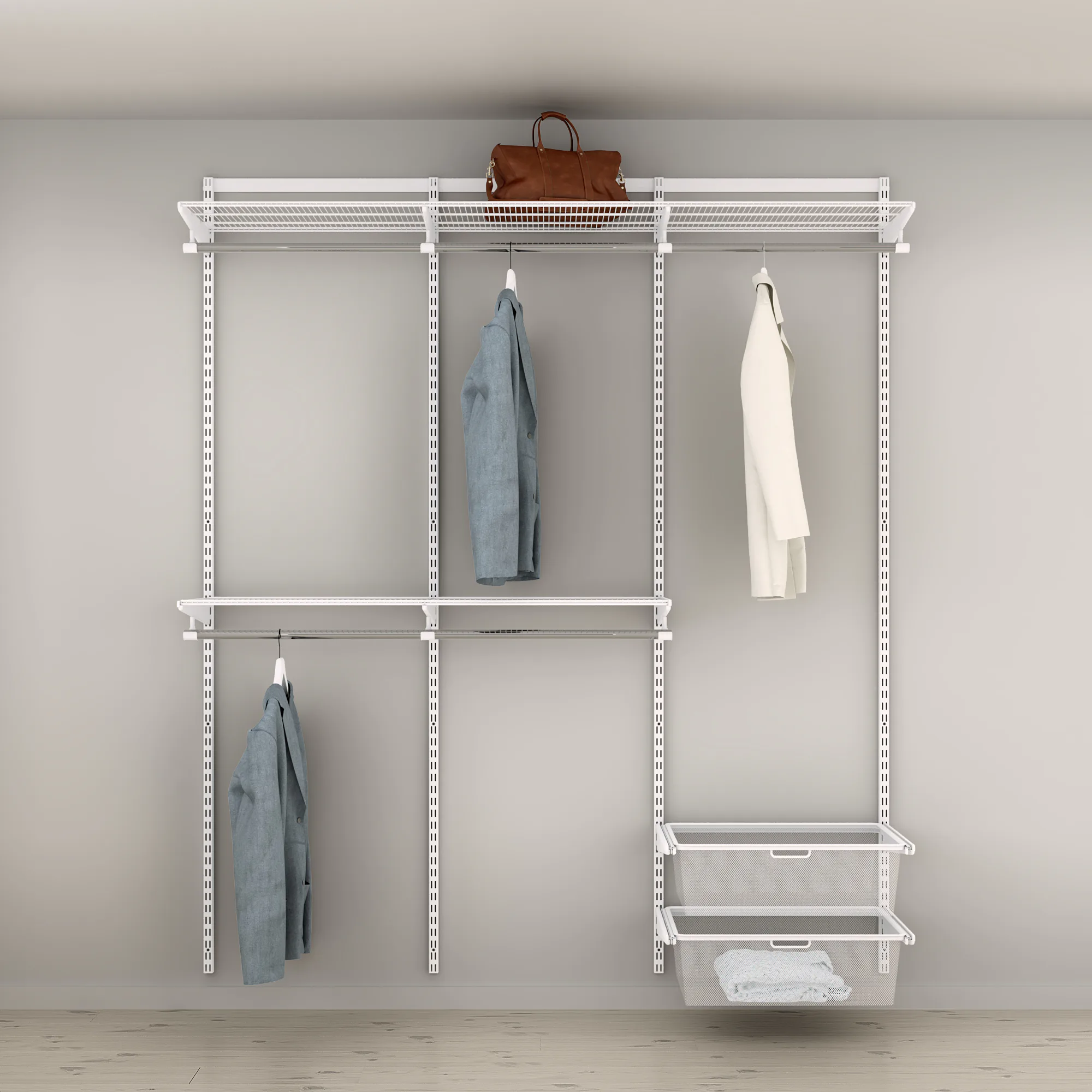 Garderobslösning Elfa Ready Solution Classic 16 186 cm Vit