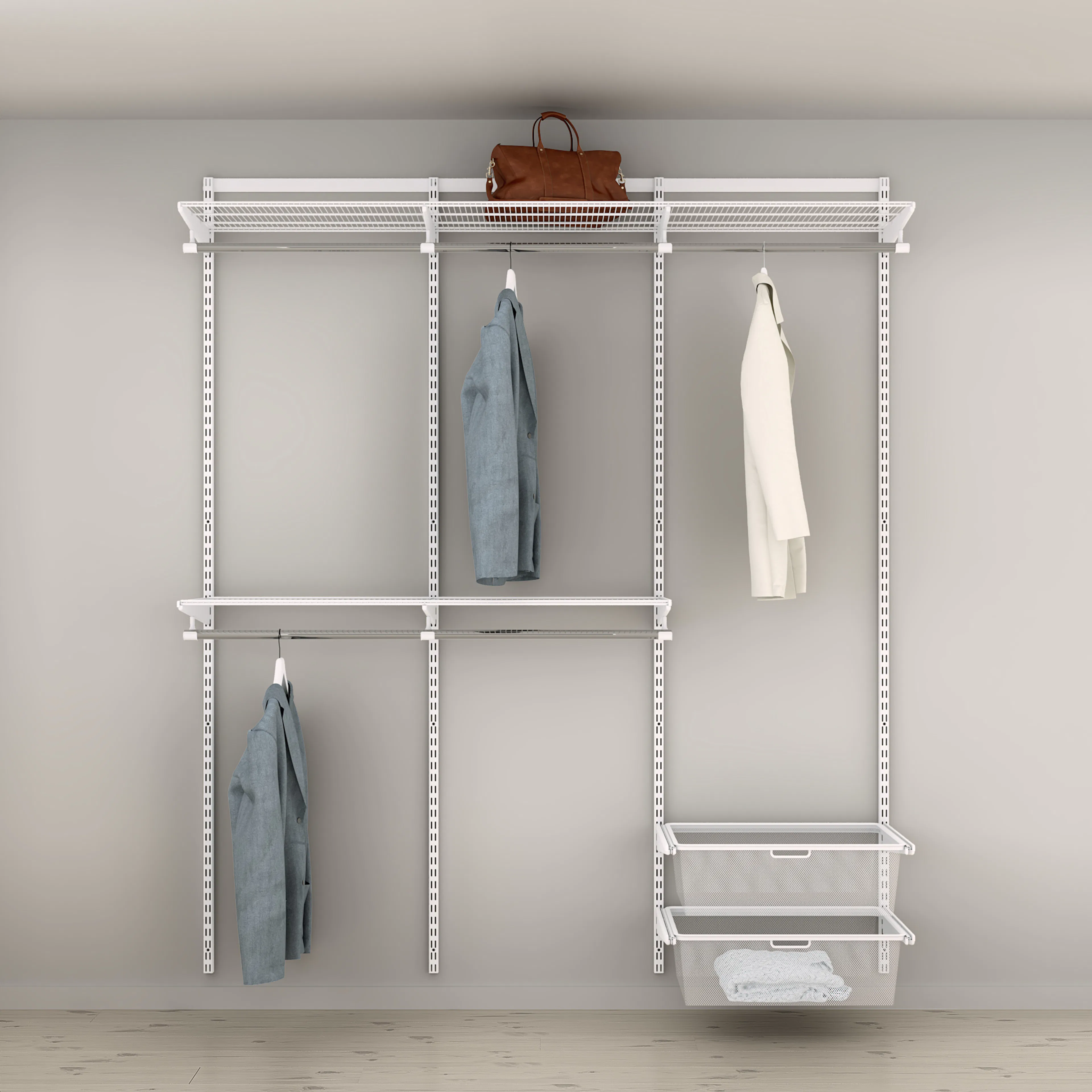 Garderobslösning Elfa Ready Solution Classic 16 186 cm Vit
