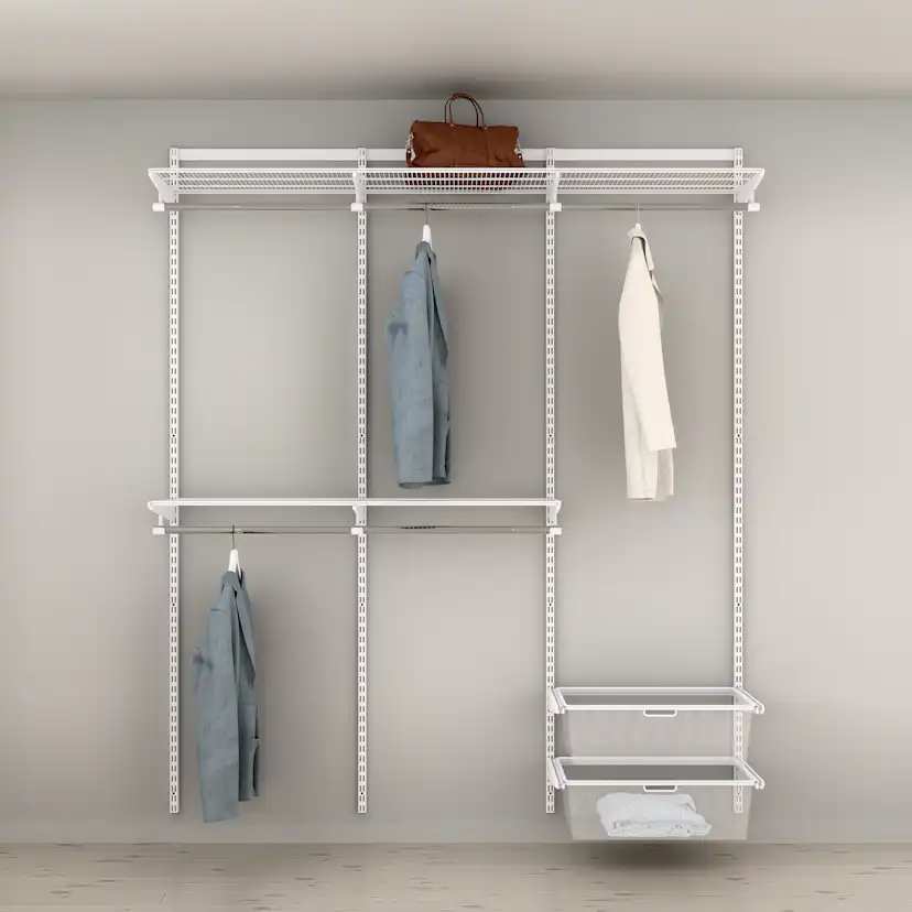 Garderobslösning Elfa Ready Solution Classic 16 186 cm Vit
