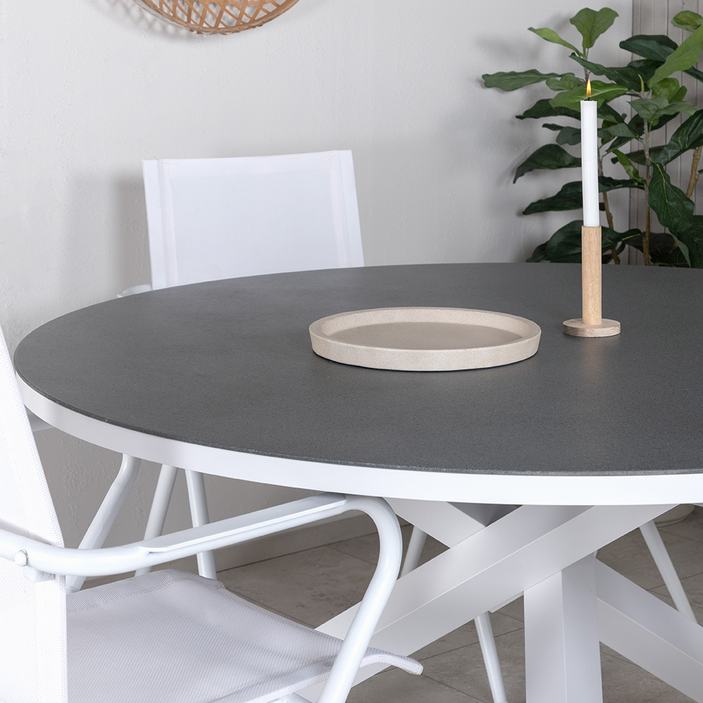 Matgrupp Utomhus Venture Home Copacabana med 4 Aspen Trädgårdsstolar
