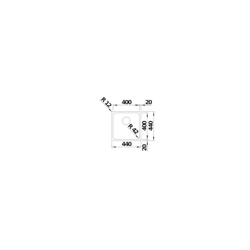 BLANCO SOLIS 400-U INFINO Undermontering