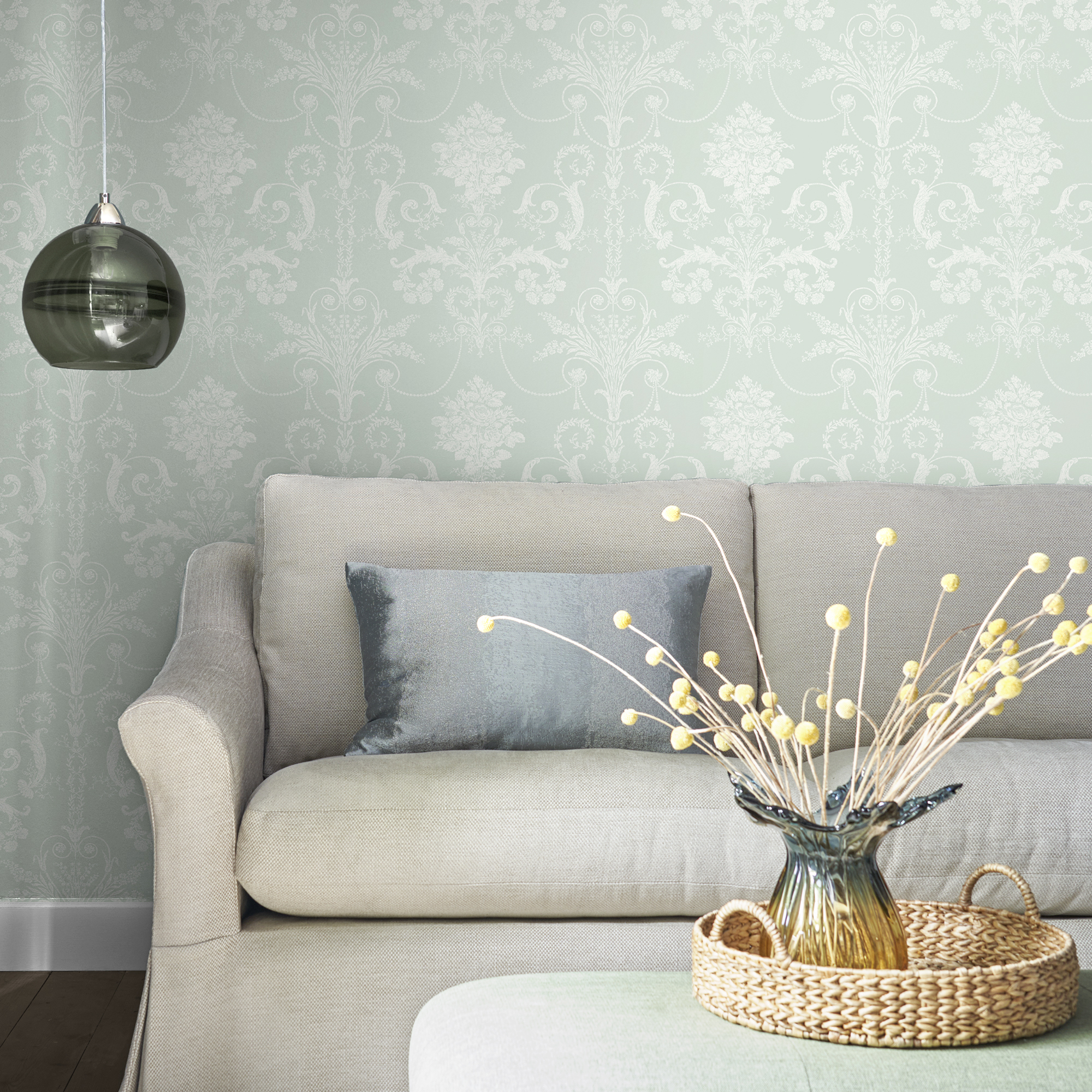 Tapet Laura Ashley Josette Enteneier Blå